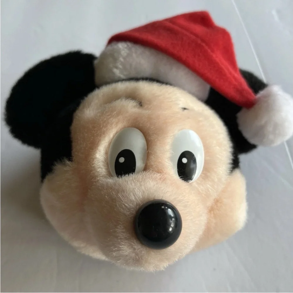 Mickey Mouse Santa Door Knob Cover Plush Walt Disney World Disneyland Korea Vntg